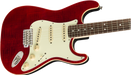 DISC - Fender Limited Edition Aerodyne Classic Stratocaster Flame Maple Top Rosewood Fingerboard Crimson Red Transparent with Gig Bag