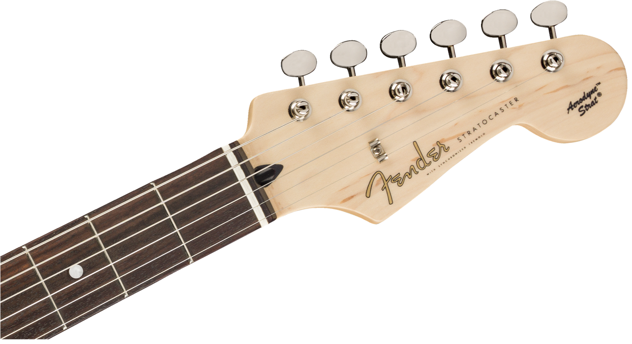 DISC - Fender Limited Edition Aerodyne Classic Stratocaster Flame Maple Top Rosewood Fingerboard Crimson Red Transparent with Gig Bag