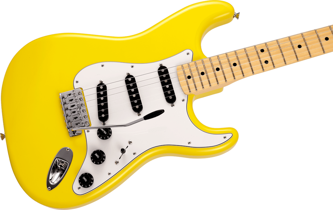 Fender Made in Japan Limited International Color Stratocaster Maple Fingerboard Monaco Yellow Electric Guitar With Gig Bag