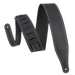 Levy's M17BDS-BLK 2 1/2" Black Pull-up Leather Guitar Strap With Soft Garment Leather Backing