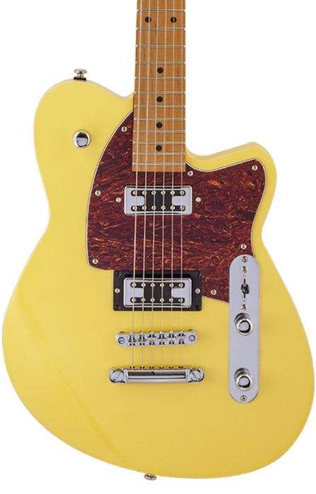 Reverend Flatroc Roasted Maple Neck Electric Guitar Powder Yellow