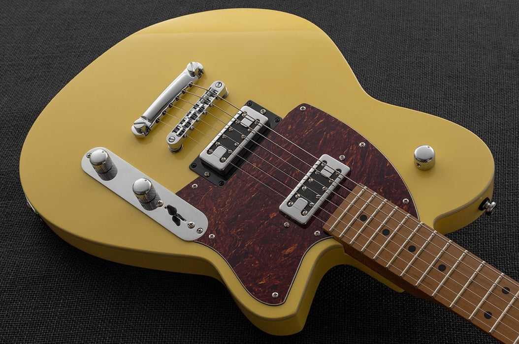 Reverend Flatroc Roasted Maple Neck Electric Guitar Powder Yellow