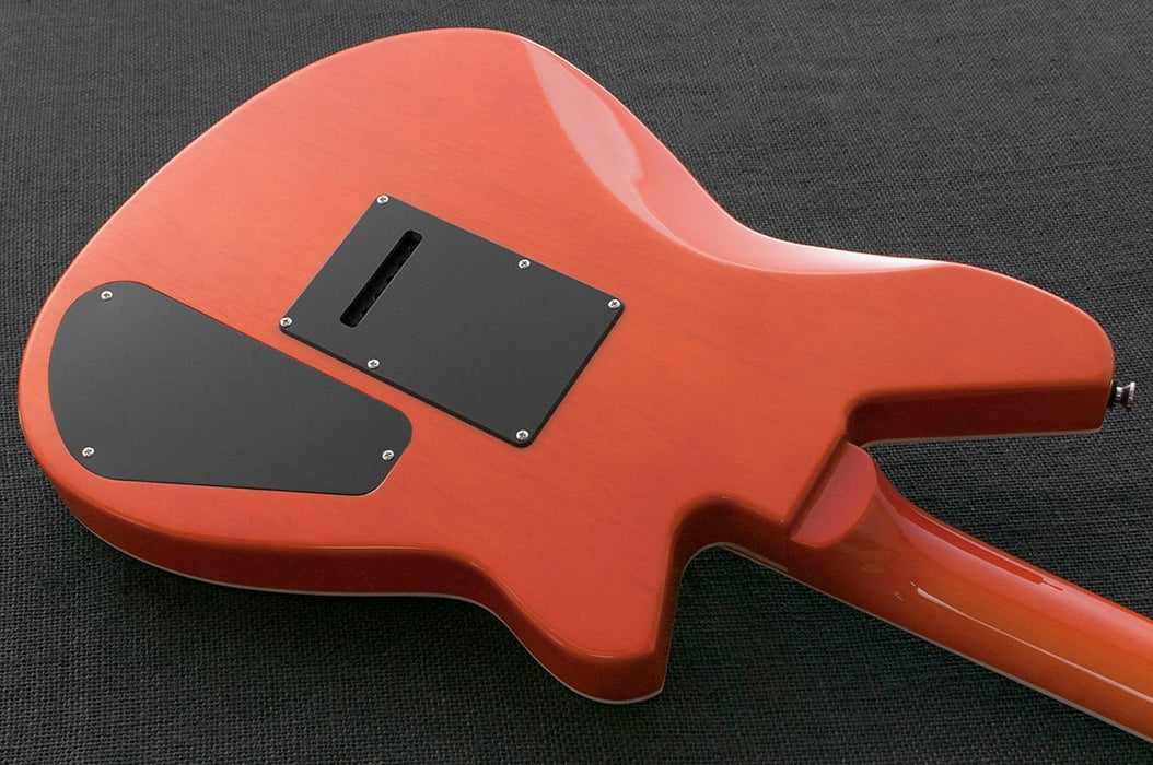 Reverend Bayonet RA HC Wilkinson Tremolo Electric Guitar Rock Orange Flame Maple Left-Handed