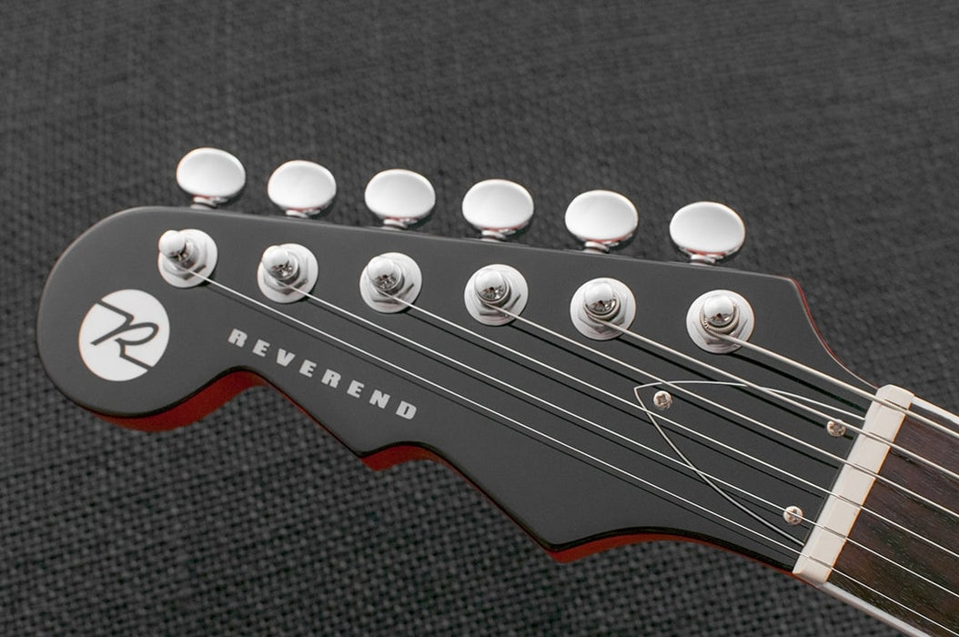 Reverend Bayonet RA HC Wilkinson Tremolo Electric Guitar Rock Orange Flame Maple Left-Handed