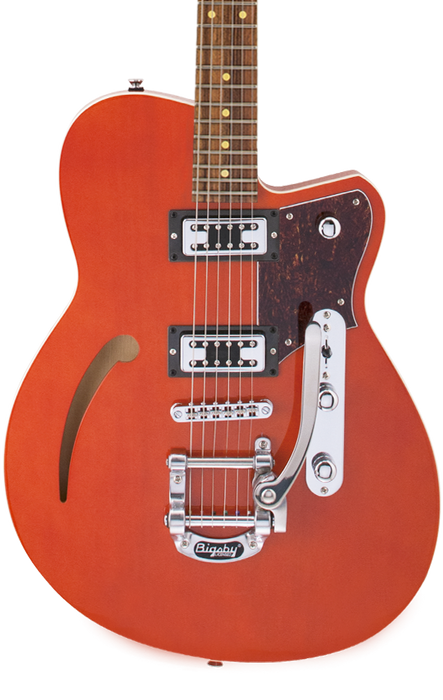 Reverend Club King RT With Bigsby Roasted Maple Neck Electric Guitar Rock Orange