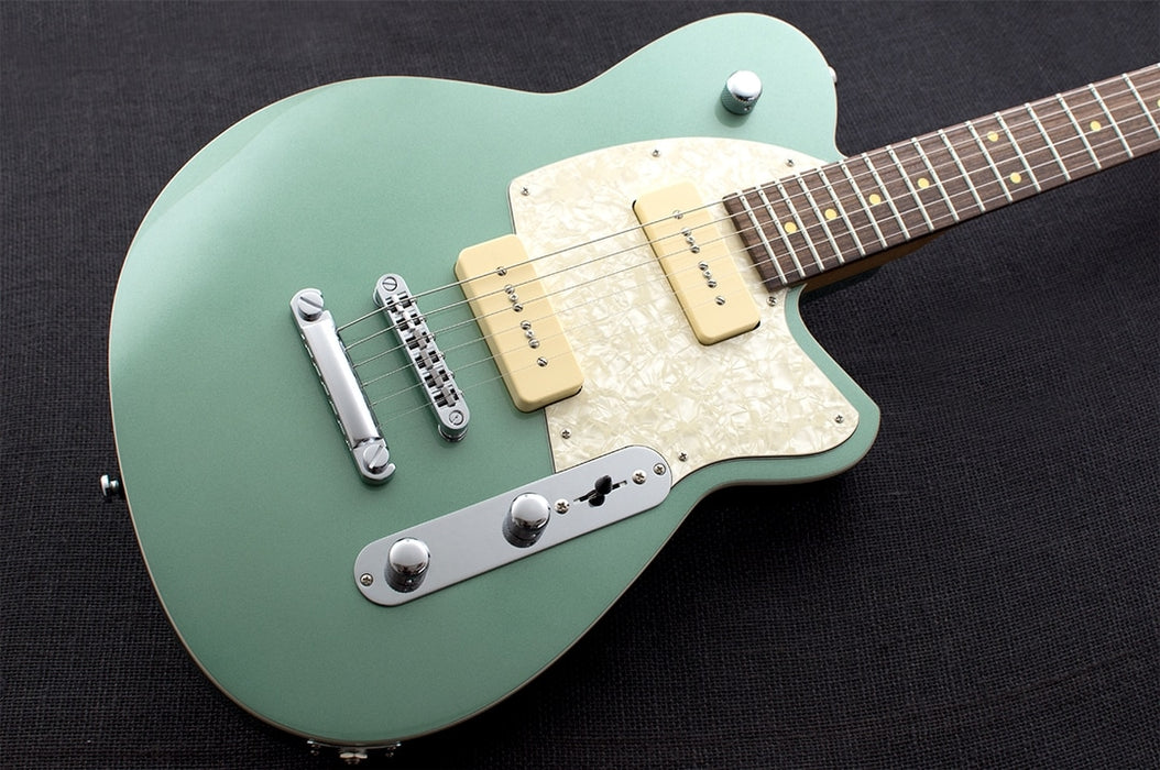 Reverend Charger 290 Roasted Maple Neck Electric Guitar Oceanside Green