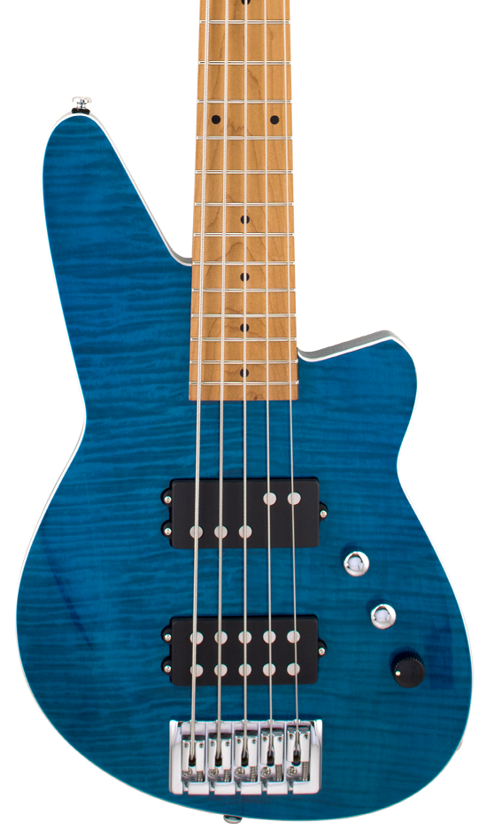 Reverend Mercalli 5FM 5 String Electric Bass Guitar Turquoise