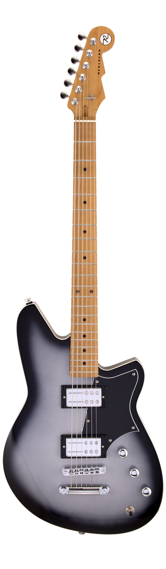 Reverend Descent RA Roasted Maple Neck Baritone Electric Guitar Silver