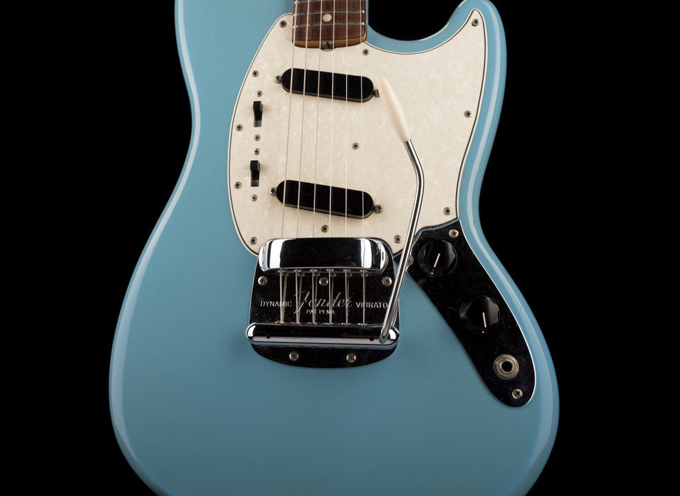 Vintage 1966 Fender Mustang 22.5" Scale Daphne Blue Refinished with OHSC