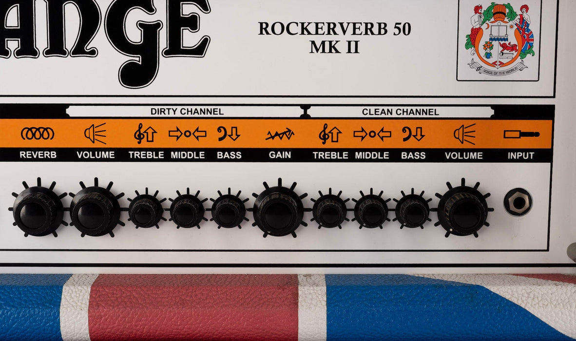 Pre-Owned Limited Edition of 25 Orange Limited Edition Union Jack Rockerverb 50 MKII / 2x12 Cab Set