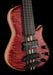Mayones Cali4 Fretless Bass 17.5" Scale Swamp Ash Body 3A Flame Maple Top Scarlet Red w Case
