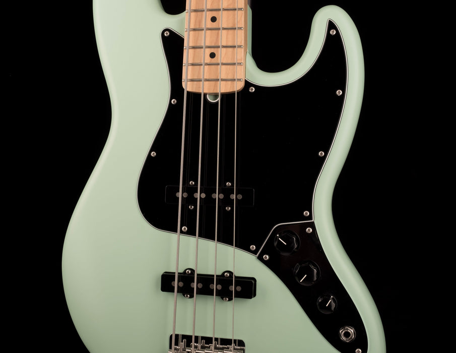 Used Fender American Performer Jazz Bass Satin Surf Green With Gig Bag