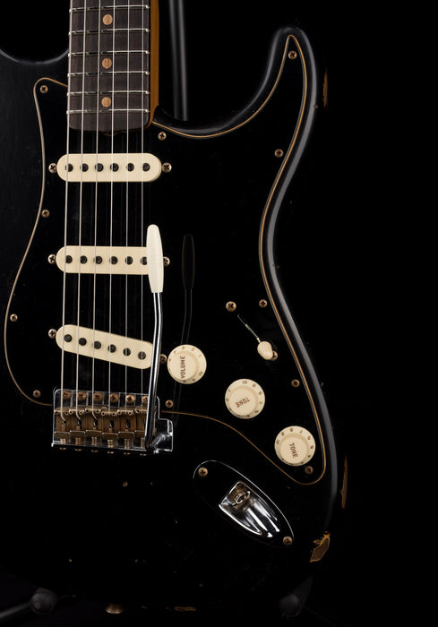 Fender Custom Shop Limited Edition Dual-Mag II Stratocaster Relic Aged Black over 3-Tone Sunburst