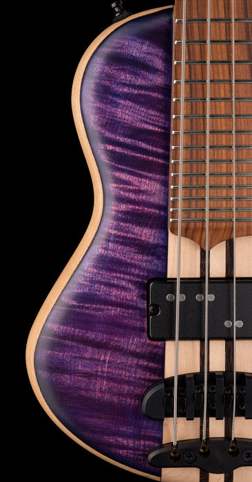 Mayones Cali4 3A Flame Maple Top Custom Trans Purple Matt Finish With Case