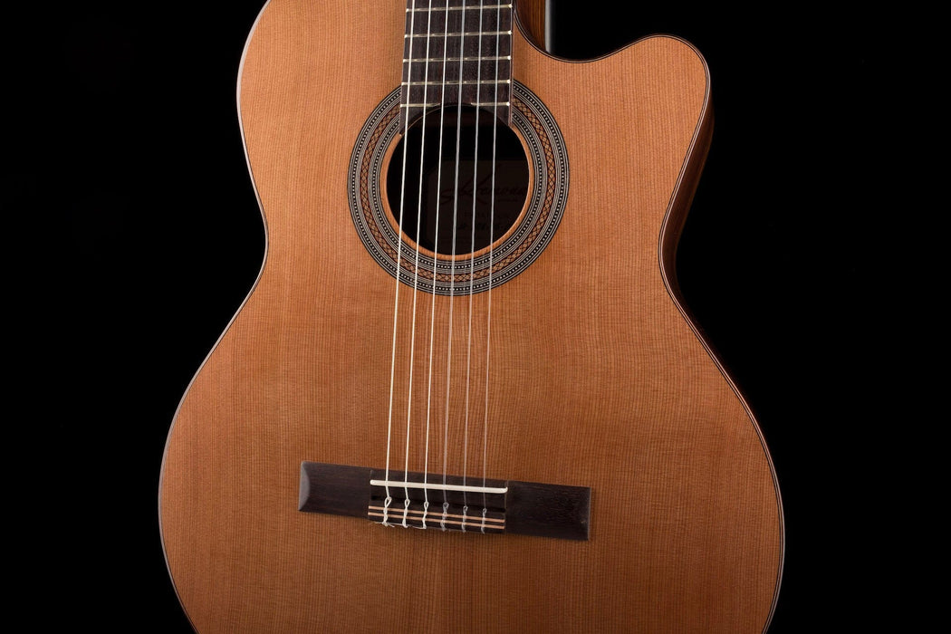 Used Kremona Soloist Series Fiesta F65CW Solid Cedar Top Nylon String Acoustic Electric Guitar With Bag