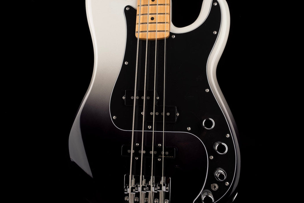 Used Fender Player Plus Active Precision Bass Silver Smoke with Gig Bag