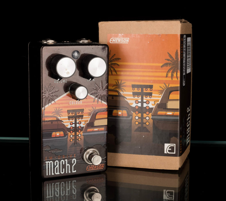 Used Emerson Custom EM-Drive Mach 2 Overdrive Guitar Effect Pedal With Box