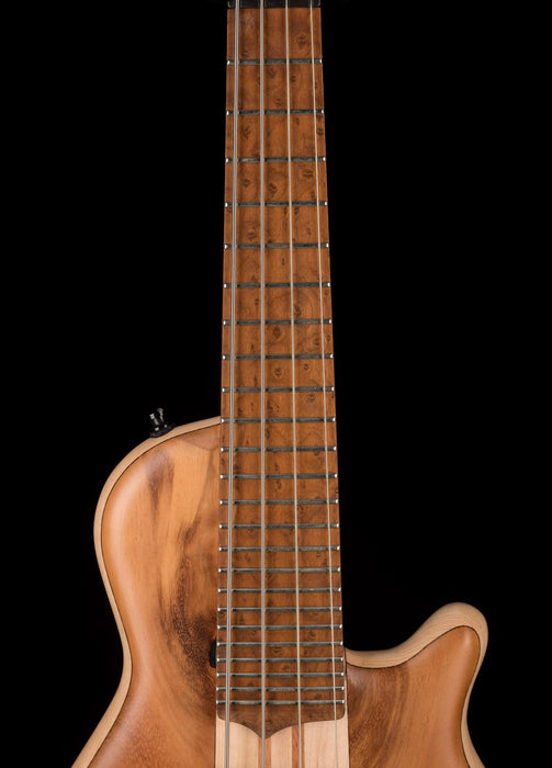 Mayones Cali4 Bass 17.5" Scale 3A Koa Top/Swamp Ash Body Trans Natural Finish with Case