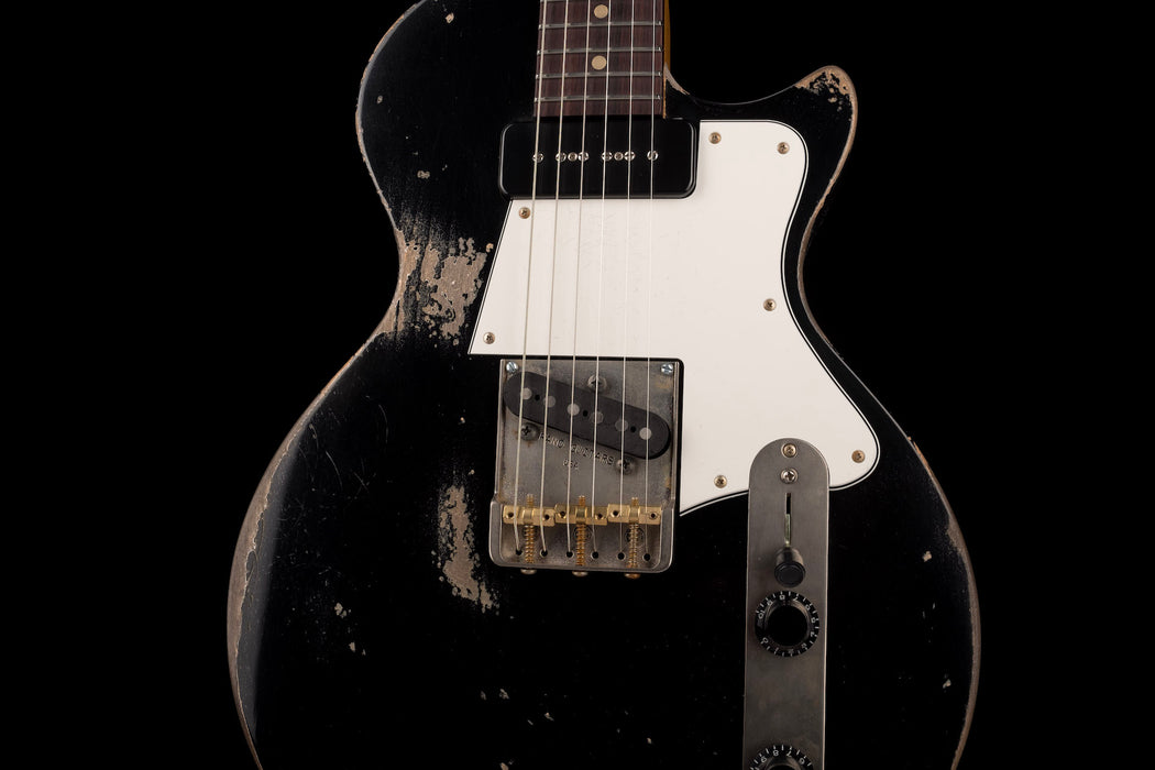 Fano Oltre Series SP6 P90 Medium/Heavy Distress Bull Black with Gig Bag