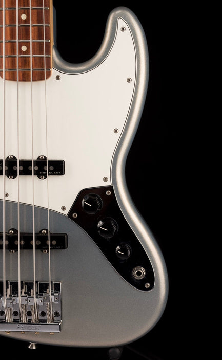 Used 2019 Fender Player Jazz Bass Modded Silver With Gig Bag