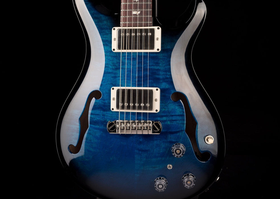 PRS Core Hollowbody II Piezo Custom Color Sapphire Smokeburst Burst with Case