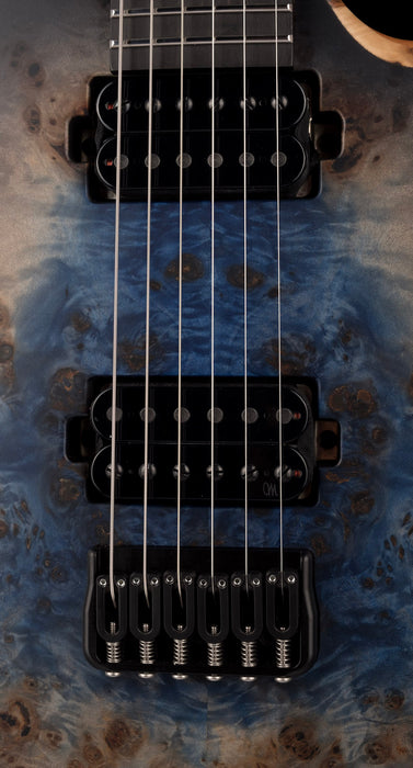 Mayones Duvell Elite 6 Galaxy Eye Blue Satine Electric Guitar With Case
