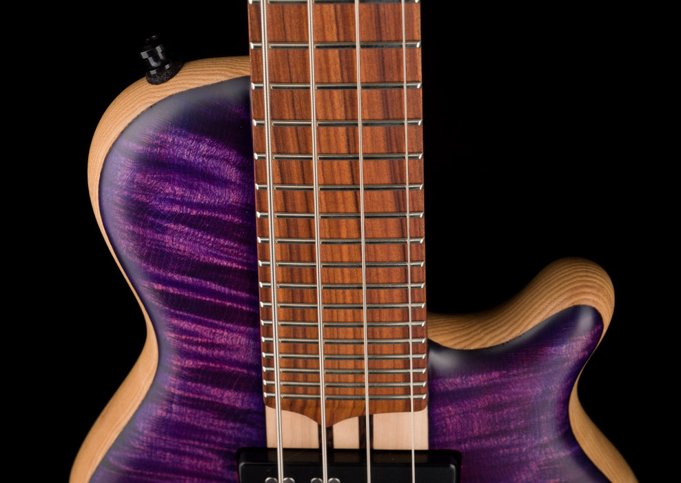 Mayones Cali4 3A Flame Maple Top Custom Trans Purple Matt Finish With Case