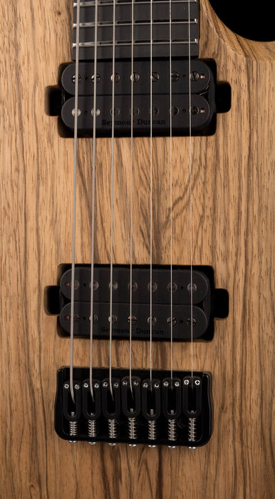 Mayones Duvell BL 7 String 27" Baritone Black Limba Trans Natural Matt Finish