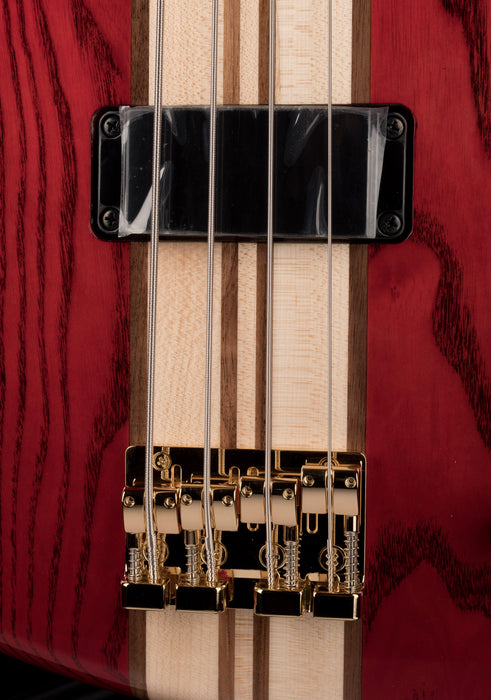 Aria Pro II SB-1000B Reissue 4-String Electric Bass Guitar Made in Japan Paduak Red with Gig Bag