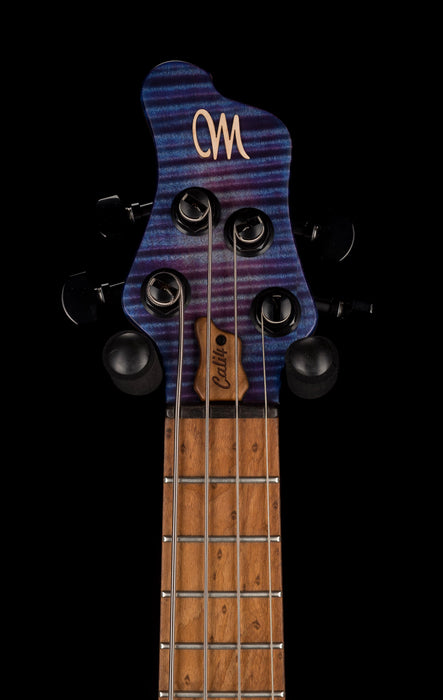 Mayones Cali4 Bass 17.5" Scale 3A Flamed Maple Top/Swamp Ash Body UVB Burst Finish with Case