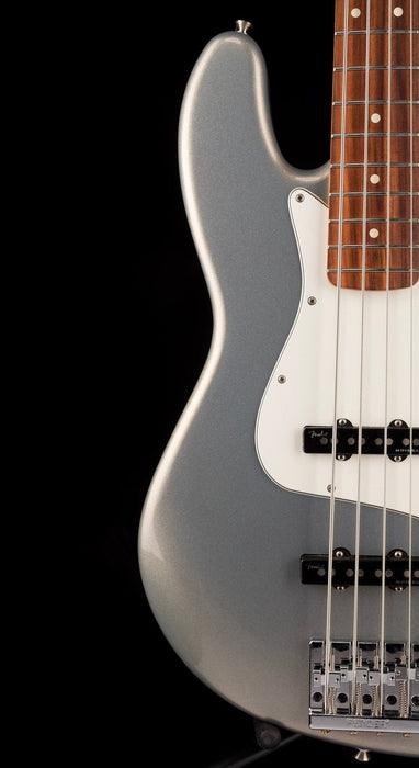 Used 2019 Fender Player Jazz Bass Modded Silver With Gig Bag