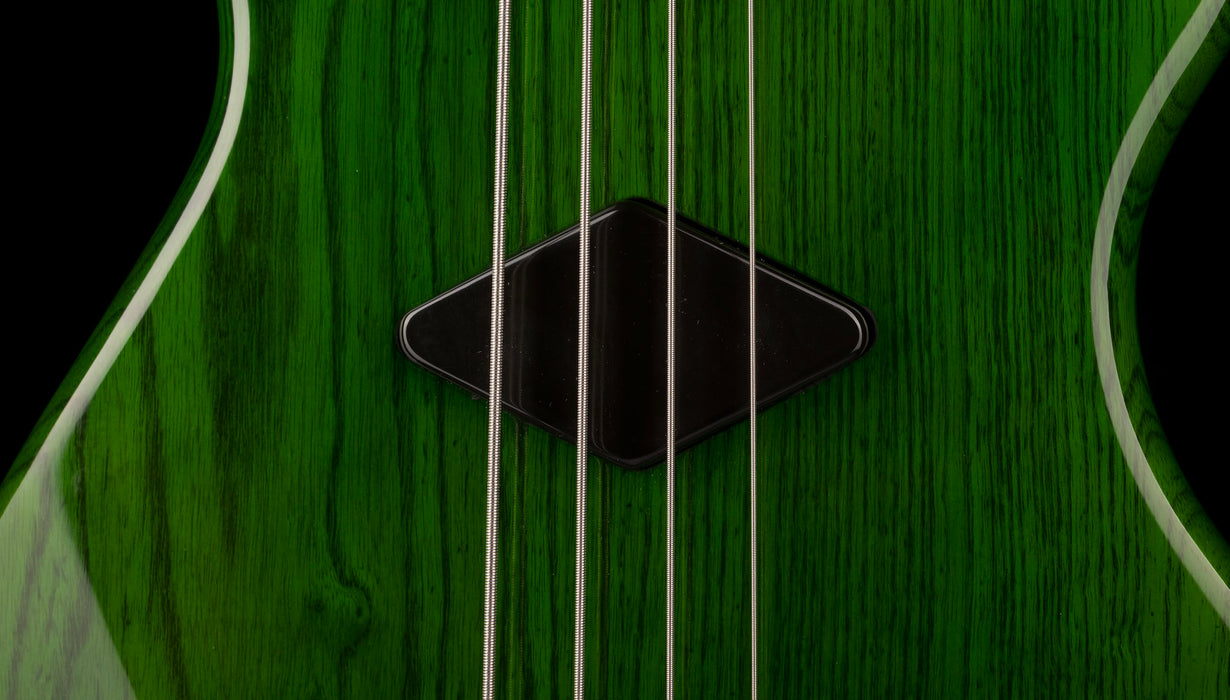 Pre Owned 1990's Rick Turner Prototype E-2 EL-434 PM Transparent Green Bass With OHSC