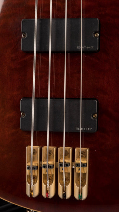Pre Owned Schecter Diamond Series Made in Korea C-4 Bass Crimson Stain With Gig Bag