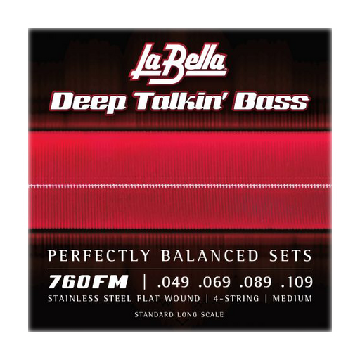 La Bella 760FM Deep Talkin' 4-String Medium Scale Flatwound Bass Strings