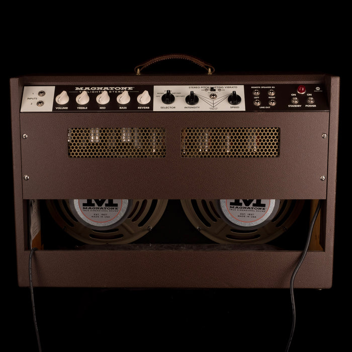 Pre Owned Magnatone Twilighter Stereo 2x12 Brown Guitar Amp Combo