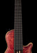Mayones Cali4 Fretless Bass 17.5" Scale Swamp Ash Body 3A Flame Maple Top Scarlet Red w Case