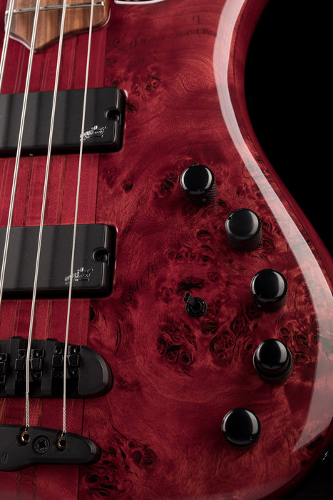 Mayones Comodous 4 String Bass Guitar Poplar Top Liquid Red Gloss Finish