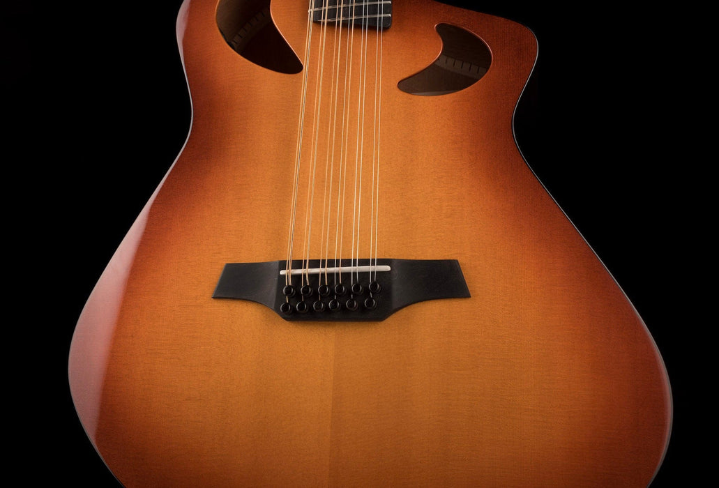 Veillette Grand 16" Baritone 12 String Acoustic Electric Guitar Cherry Sunburst with Case