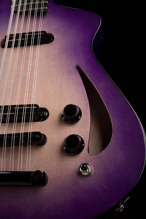 Veillette Aero Electric 12-String Baritone Custom Color Ultra Violet Purpleburst with Case