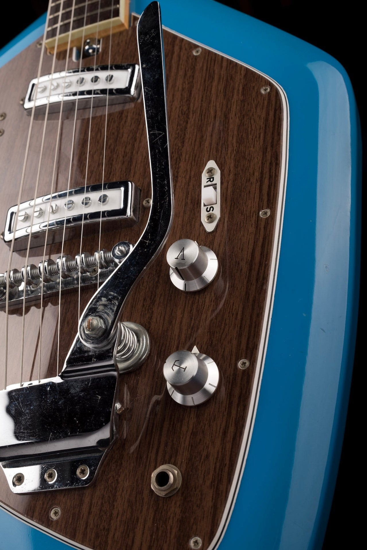 Vintage Teisco Del Rey 60's EV-2T Blue With Case — Truetone Music