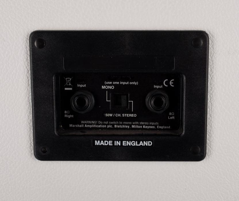 Pre Owned Marshall 212 White Guitar Amp Cabinet