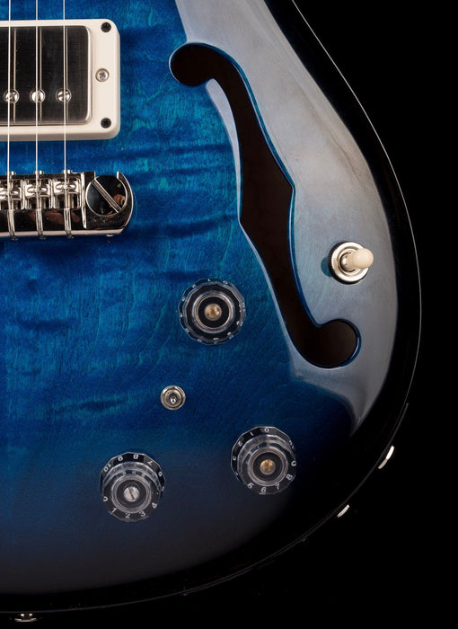 PRS Core Hollowbody II Piezo Custom Color Sapphire Smokeburst Burst with Case