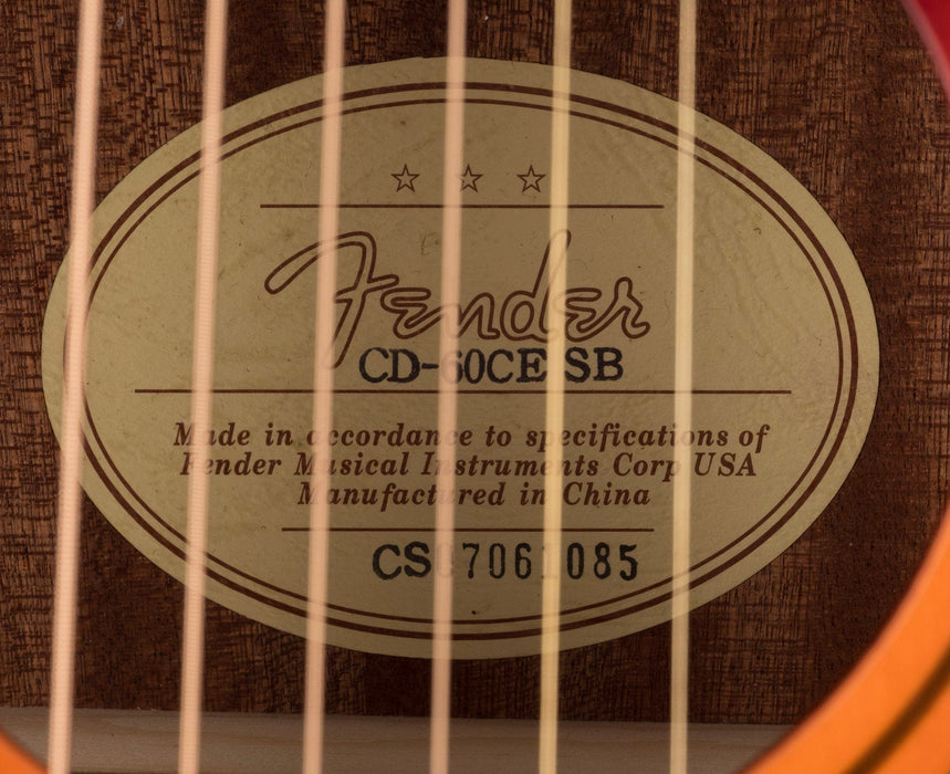 Used Fender CD-60SCE Sunburst with Case