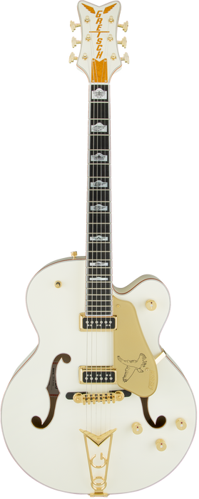 Gretsch G6136-55 Vintage Select Edition '55 Falcon Hollow Body with Cadillac Tailpiece Solid Spruce Top Vintage White Lacquer Electric Guitar
