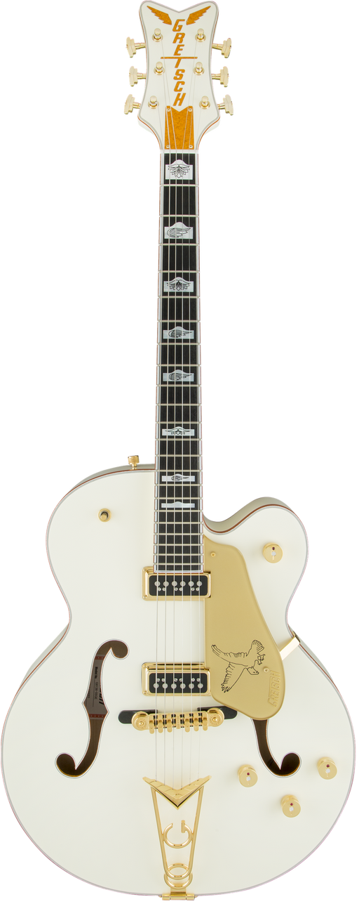 Gretsch G6136-55 Vintage Select Edition '55 Falcon Hollow Body with Cadillac Tailpiece Solid Spruce Top Vintage White Lacquer Electric Guitar