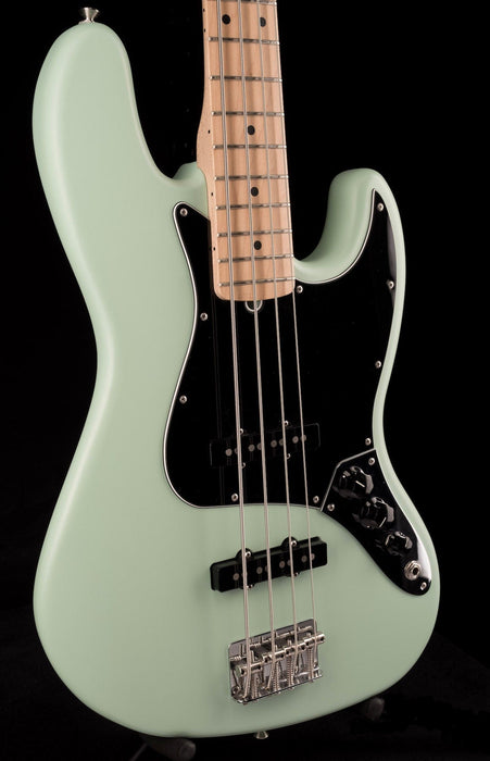 Used Fender American Performer Jazz Bass Satin Surf Green With Gig Bag