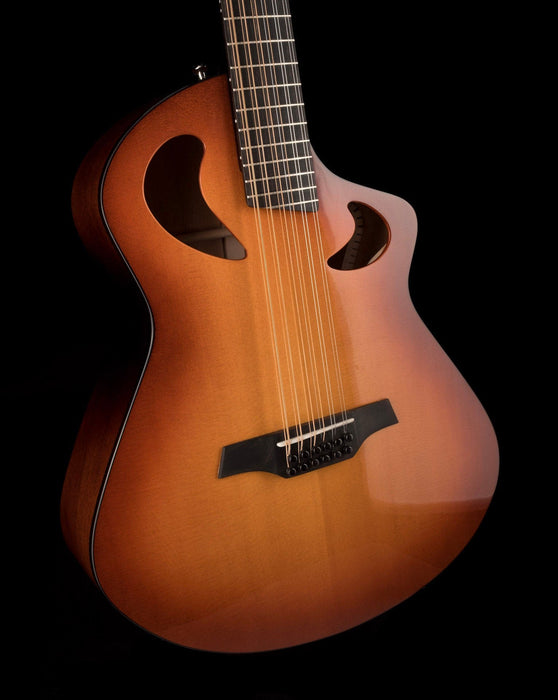 Veillette Grand 16" Baritone 12 String Acoustic Electric Guitar Cherry Sunburst with Case