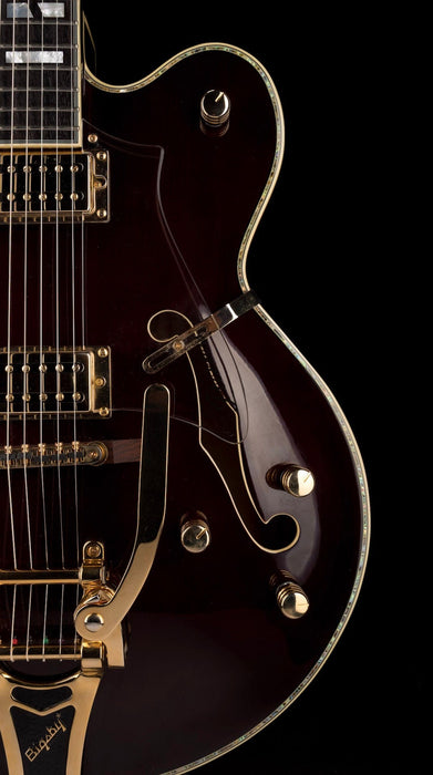 Pre Owned Peerless Tonemaster Custom Burgundy Semi-Hollow Body Electric Guitar With Gig Bag