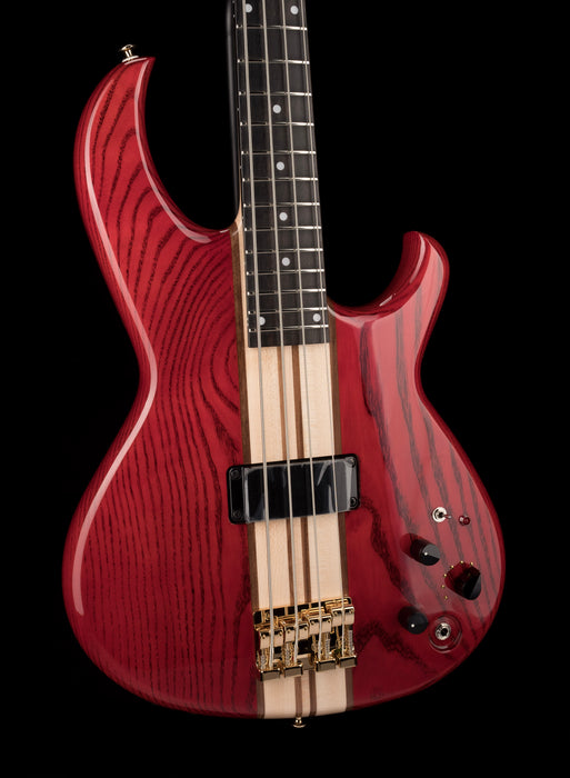 Aria Pro II SB-1000B Reissue 4-String Electric Bass Guitar Made in Japan Paduak Red with Gig Bag