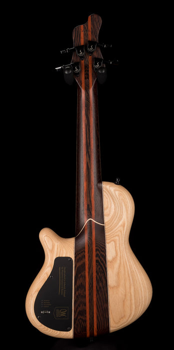 Mayones Cali4 Bass 17.5" Scale Maple TEW Top/Swamp Ash Body Trans Blue Denim Finish with Case